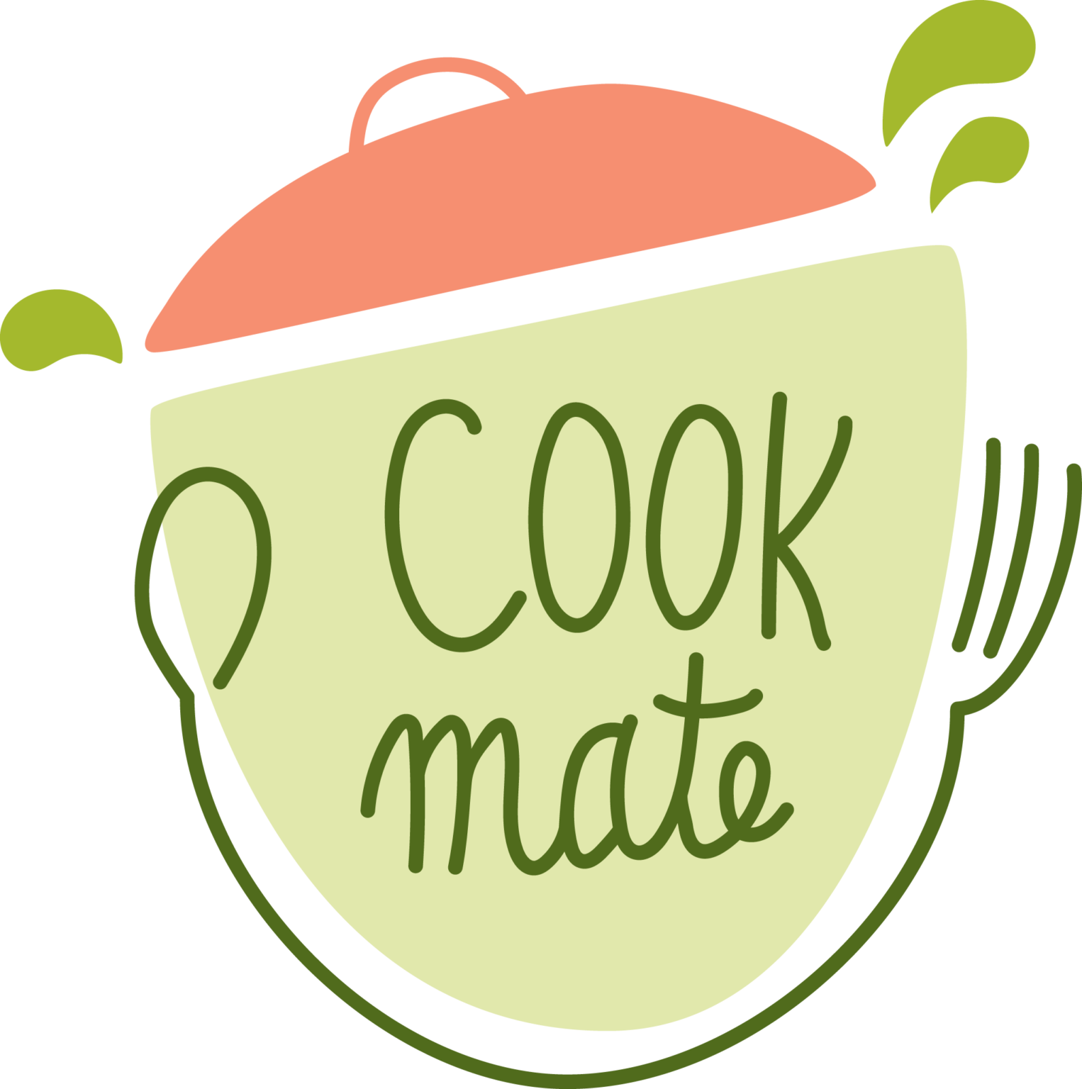 My cooking book. Cookmate. Cookbook app. Cookbook app logo.